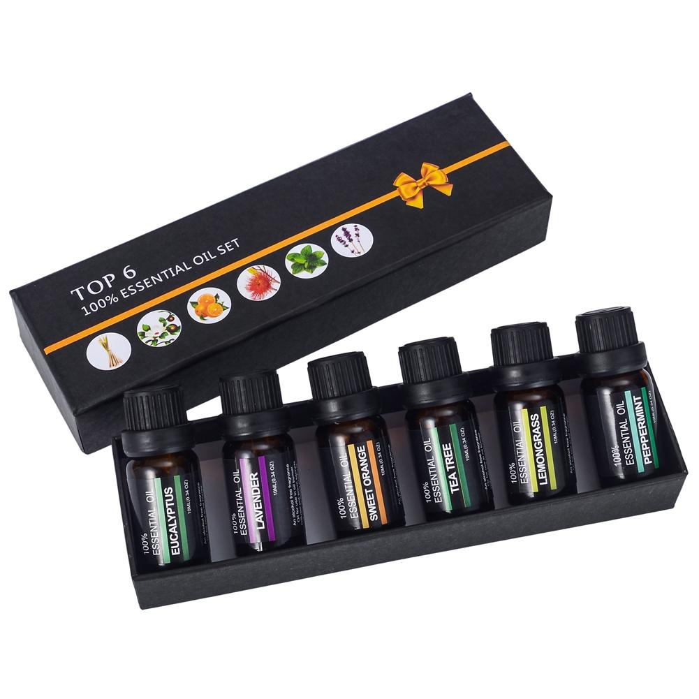 Essential Oil Aromatherapy & Massage Set (6 x 10ml) by HitMyNeed