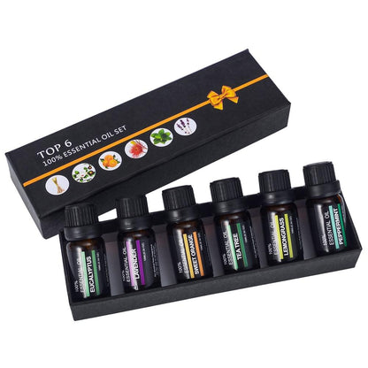 Essential Oil Aromatherapy & Massage Set (6 x 10ml) by HitMyNeed