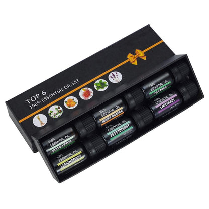 Essential Oil Aromatherapy & Massage Set (6 x 10ml) by HitMyNeed