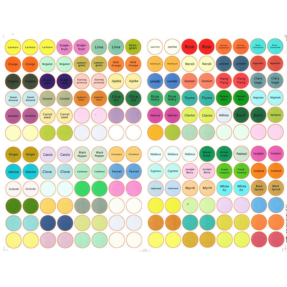 Essential Oil Bottle Cap Labels, 192 Stickers by HitMyNeed