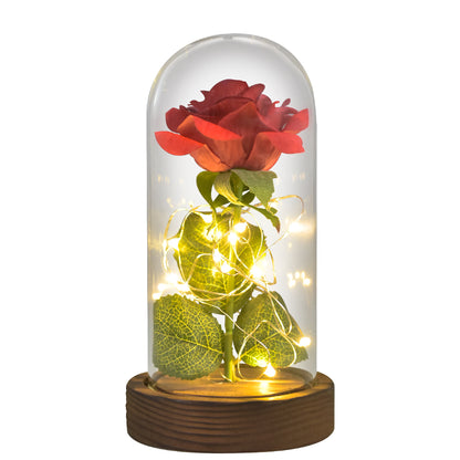 Eternal Rose in Glass Dome with LED Lights red-flower-1 by HitMyNeed