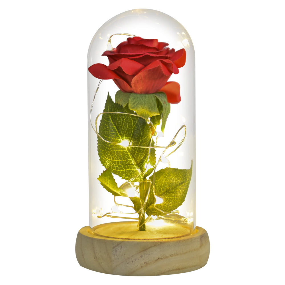 Eternal Rose in Glass Dome with LED Lights red-flower-2 by HitMyNeed