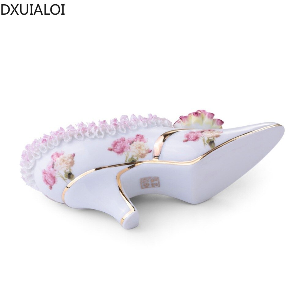 European Porcelain Shoe Decorative Figurine by HitMyNeed