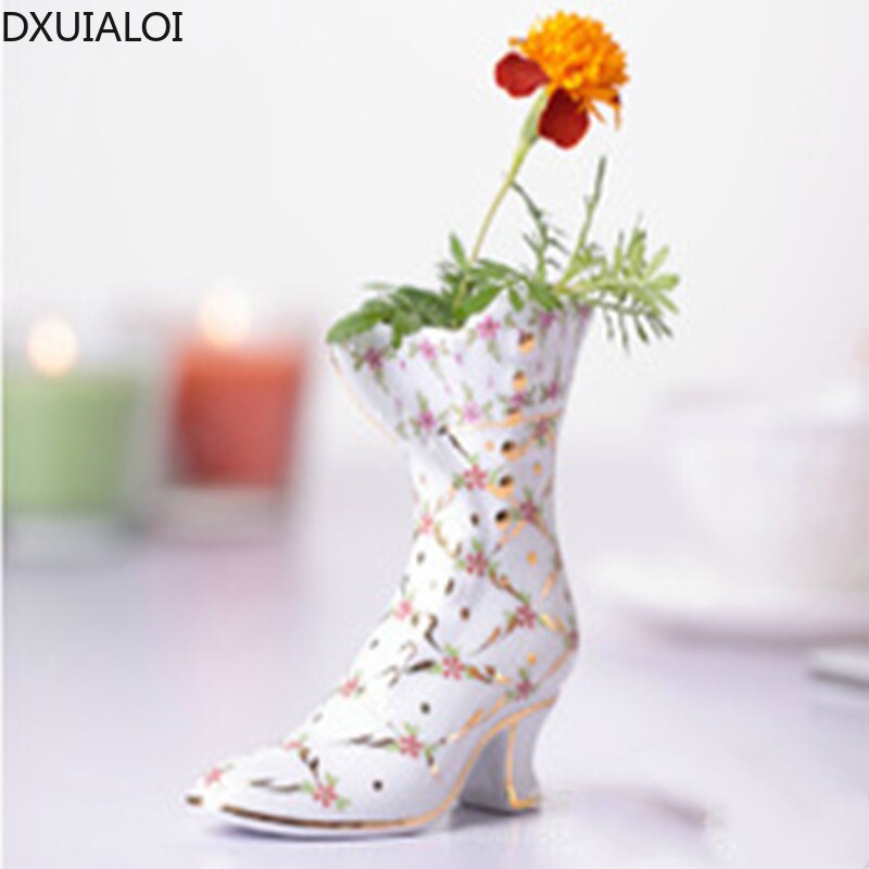 European Porcelain Shoe Decorative Figurine by HitMyNeed