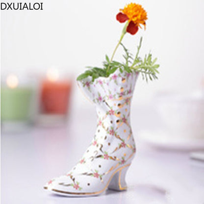 European Porcelain Shoe Decorative Figurine by HitMyNeed
