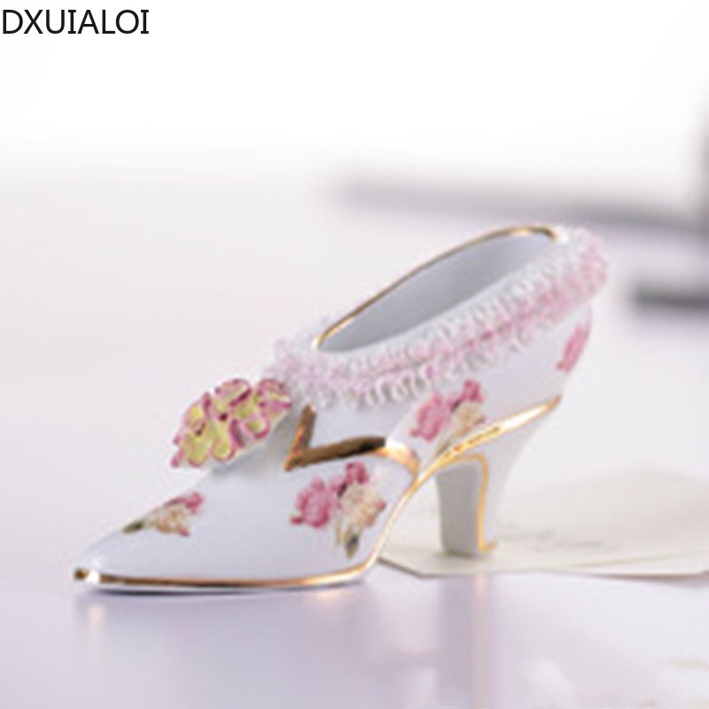 European Porcelain Shoe Decorative Figurine by HitMyNeed