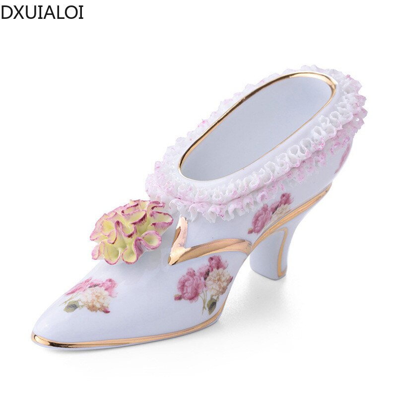 European Porcelain Shoe Decorative Figurine by HitMyNeed