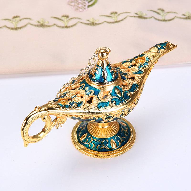 European Retro Aladdin Lamp Metal Aromatherapy Decor 12x6-5cm-200002984 by HitMyNeed