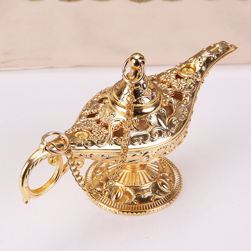 European Retro Aladdin Lamp Metal Aromatherapy Decor 12x6-5cm by HitMyNeed