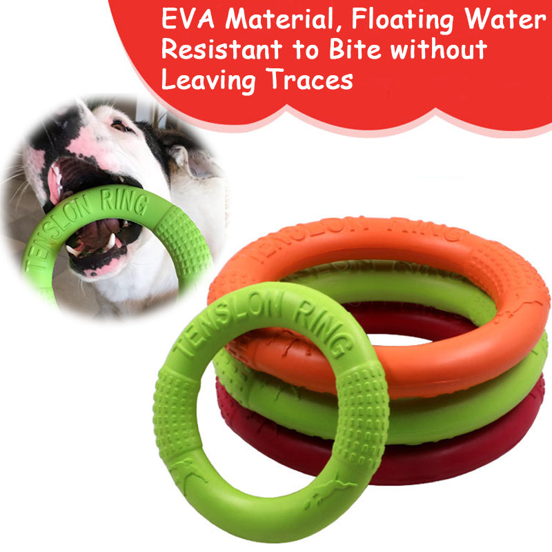 EVA Floatable Dog Ring Toy for Water & Fetch Play small-red by HitMyNeed