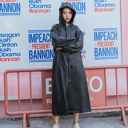 EVA Unisex Waterproof Raincoat - Black by HitMyNeed