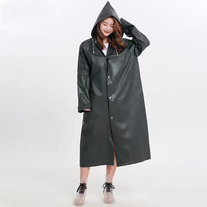 EVA Unisex Waterproof Raincoat - Black by HitMyNeed