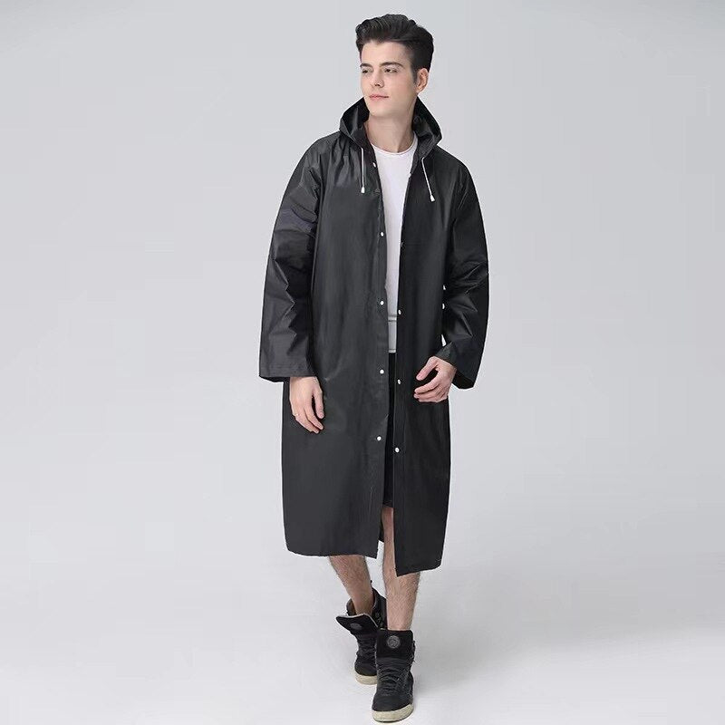 EVA Unisex Waterproof Raincoat - Black by HitMyNeed