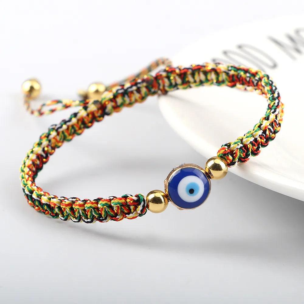 Evil Eye Braided Red & Black Adjustable Bracelet by HitMyNeed