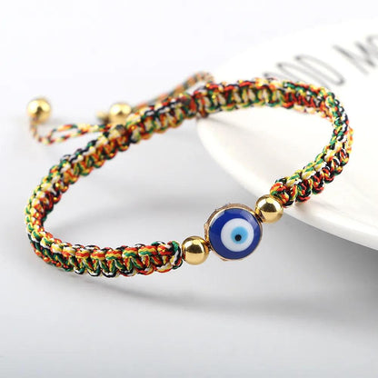 Evil Eye Braided Red & Black Adjustable Bracelet by HitMyNeed