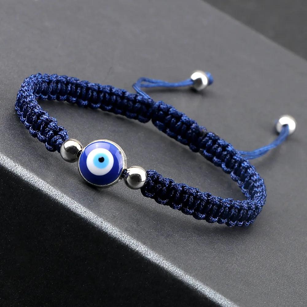 Evil Eye Braided Red & Black Adjustable Bracelet by HitMyNeed