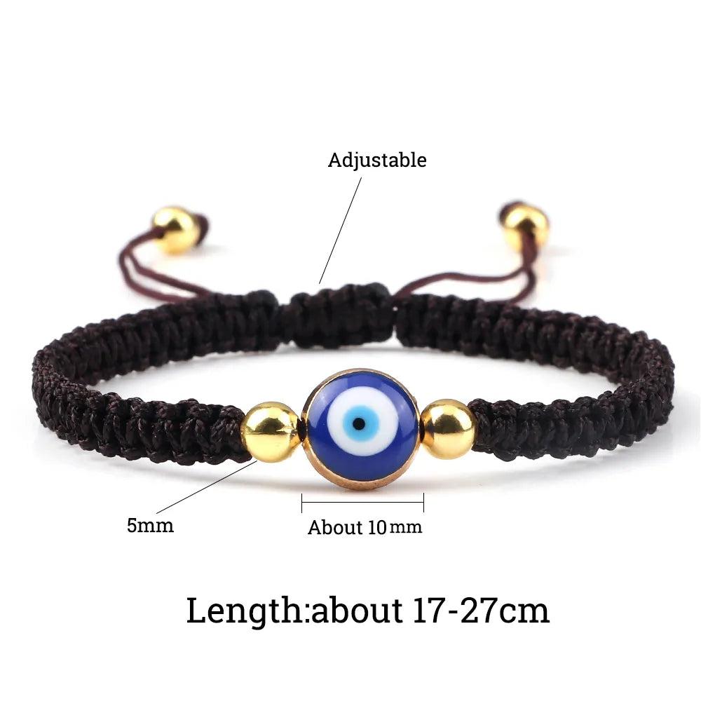 Evil Eye Braided Red & Black Adjustable Bracelet by HitMyNeed