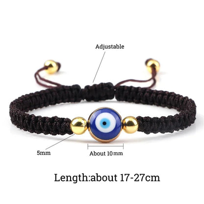 Evil Eye Braided Red & Black Adjustable Bracelet by HitMyNeed
