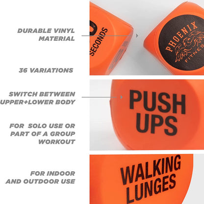 Exercise Dice Set for Fun Full-Body Workouts by HitMyNeed