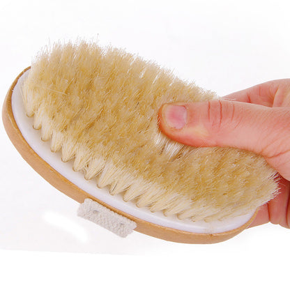 Exfoliating Body Brush with Long Wooden Handle by HitMyNeed