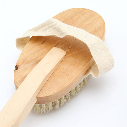 Exfoliating Body Brush with Long Wooden Handle by HitMyNeed