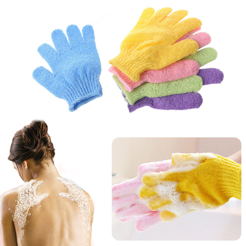 Exfoliating Body Scrub Gloves (1 Pair) by HitMyNeed