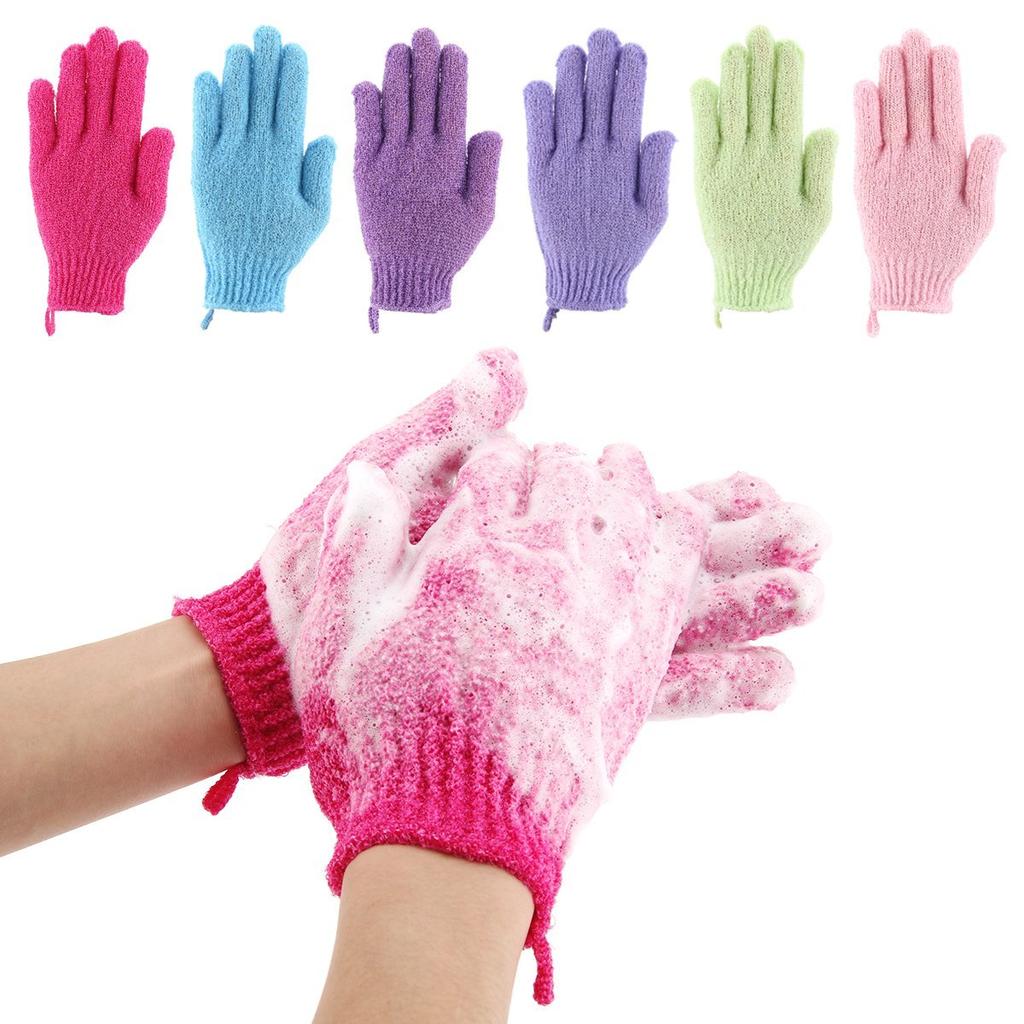 Exfoliating Body Scrub Gloves (1 Pair) by HitMyNeed