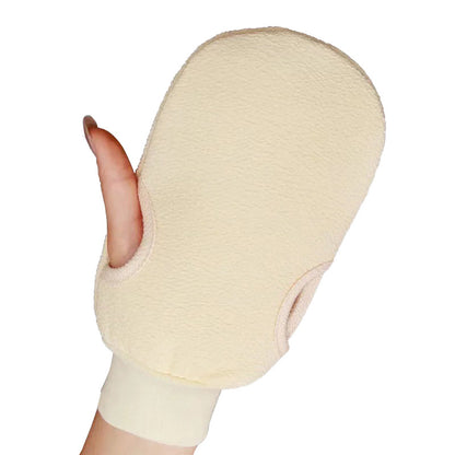 Exfoliating Body Scrub Mitt for Shower & Bath beige by HitMyNeed