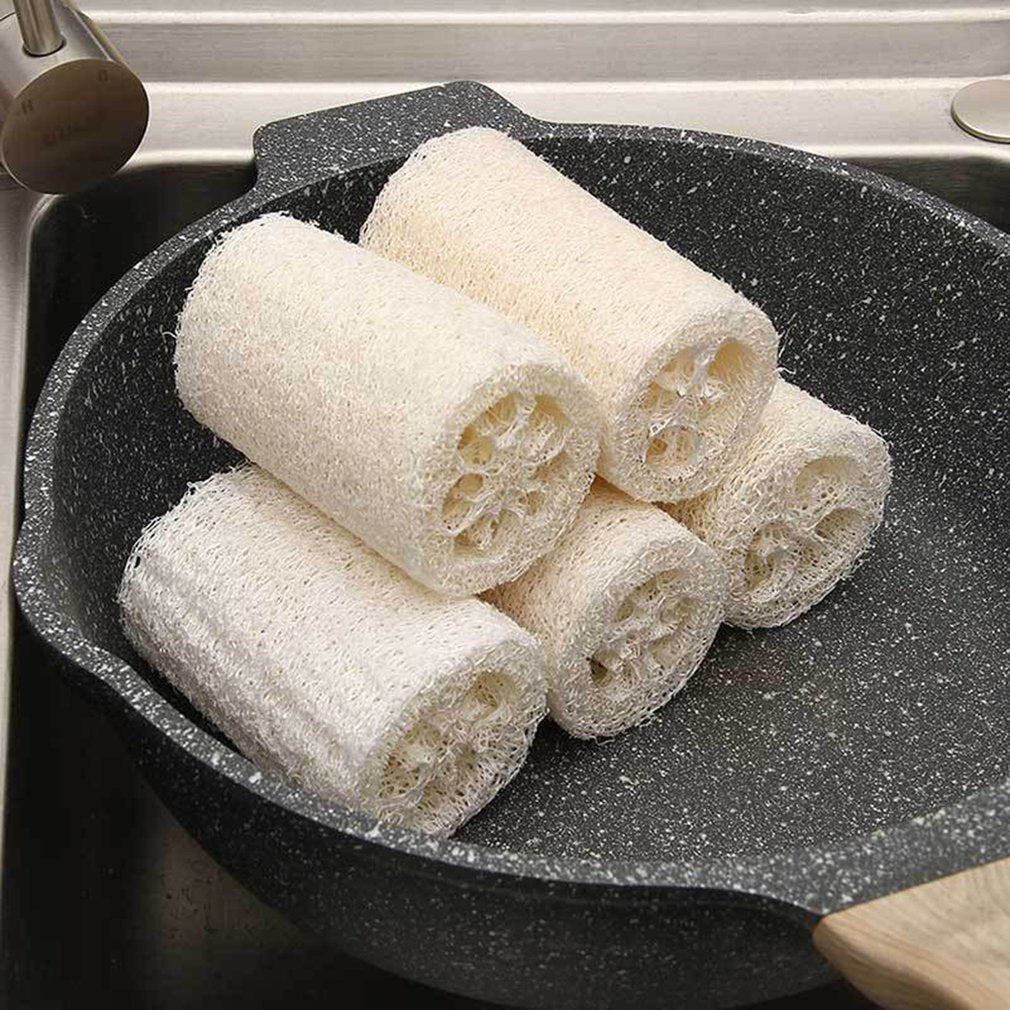 Exfoliating Natural Loofah Sponges (6 Pack) by HitMyNeed