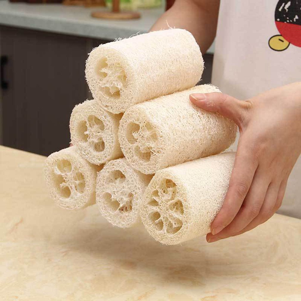 Exfoliating Natural Loofah Sponges (6 Pack) by HitMyNeed