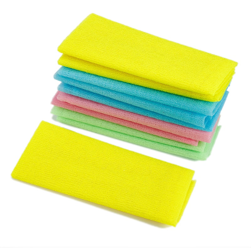 Exfoliating Nylon Bath Washcloth Towel Set, 2-Piece by HitMyNeed