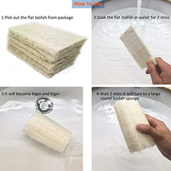 Exfoliating Organic Loofahs Set of 6 by HitMyNeed