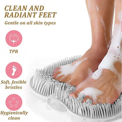 Exfoliating Silicone Back Scrubber for Shower gray by HitMyNeed