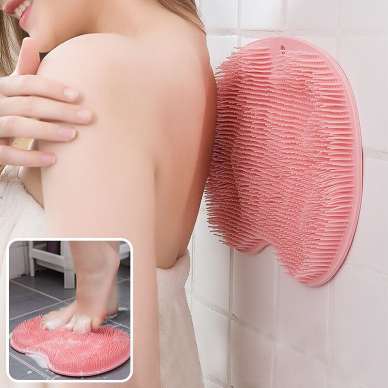 Exfoliating Silicone Back Scrubber for Shower orange by HitMyNeed