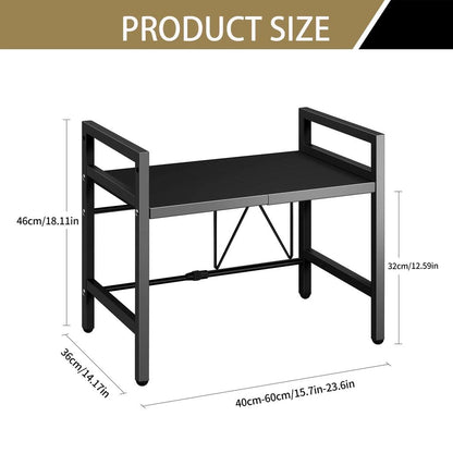 Expandable 42-64cm Microwave Shelf Countertop Organizer by HitMyNeed
