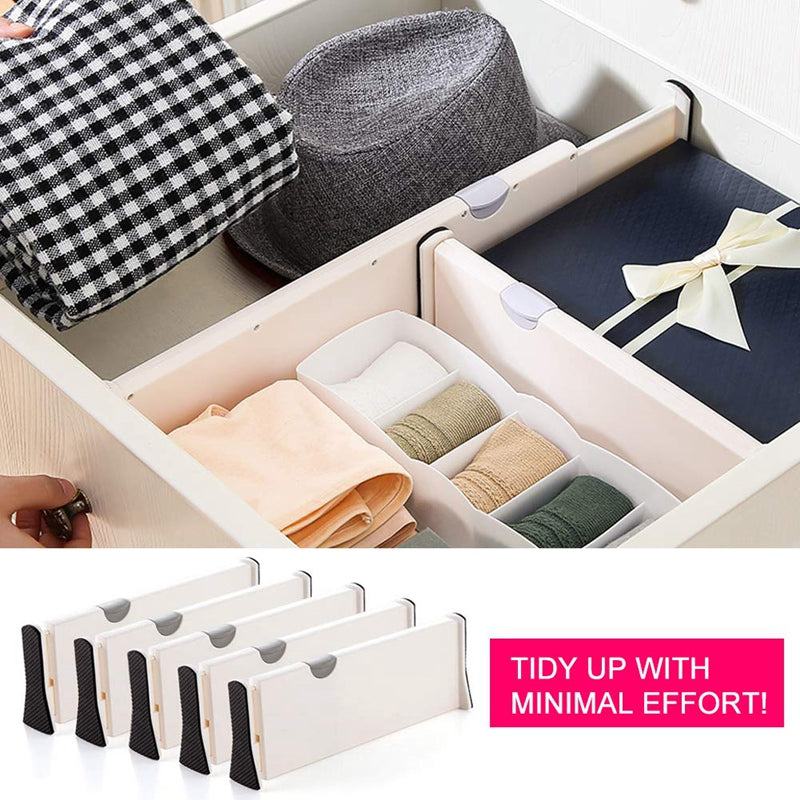 Expandable Drawer Dividers Set of 5 by HitMyNeed