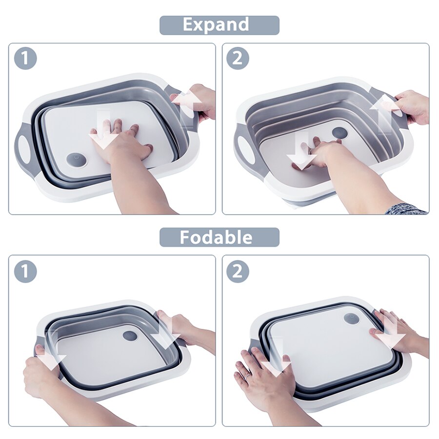 Expandable Kitchen Cutting Board Drain Organizer by HitMyNeed