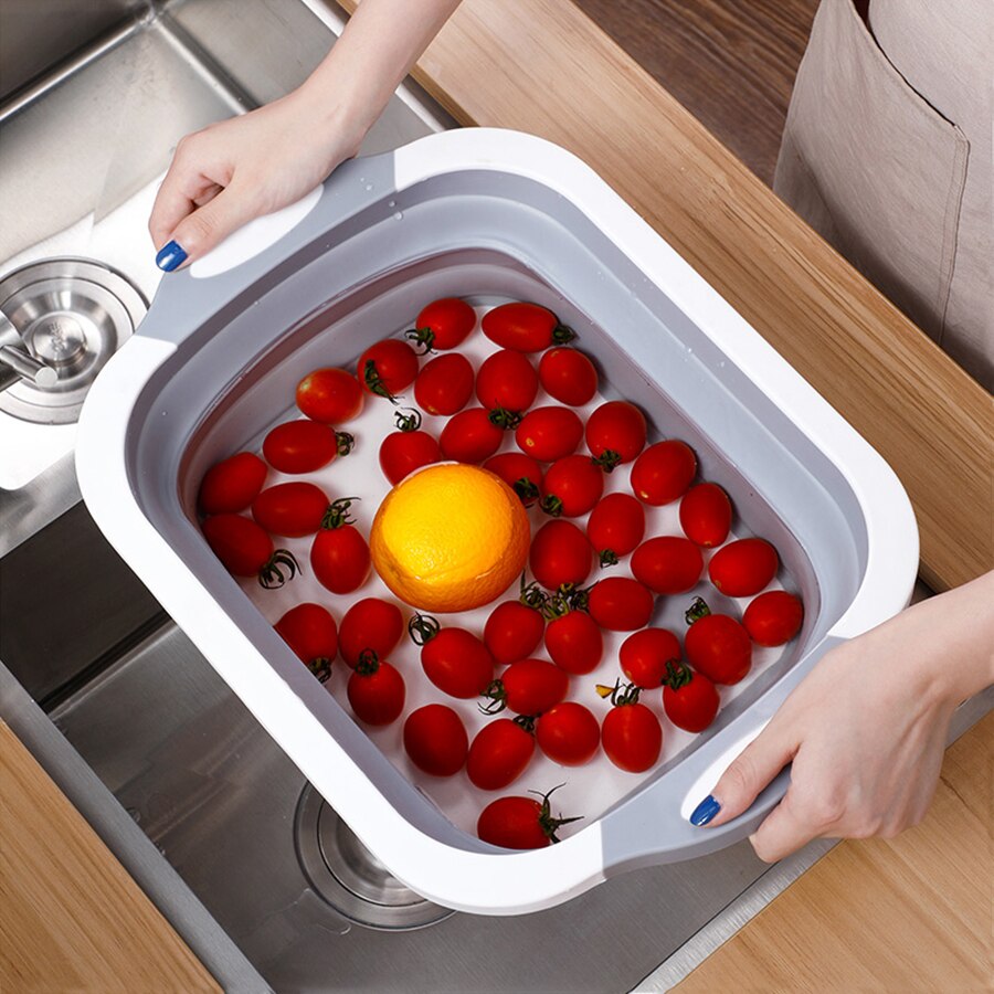 Expandable Kitchen Cutting Board Drain Organizer by HitMyNeed