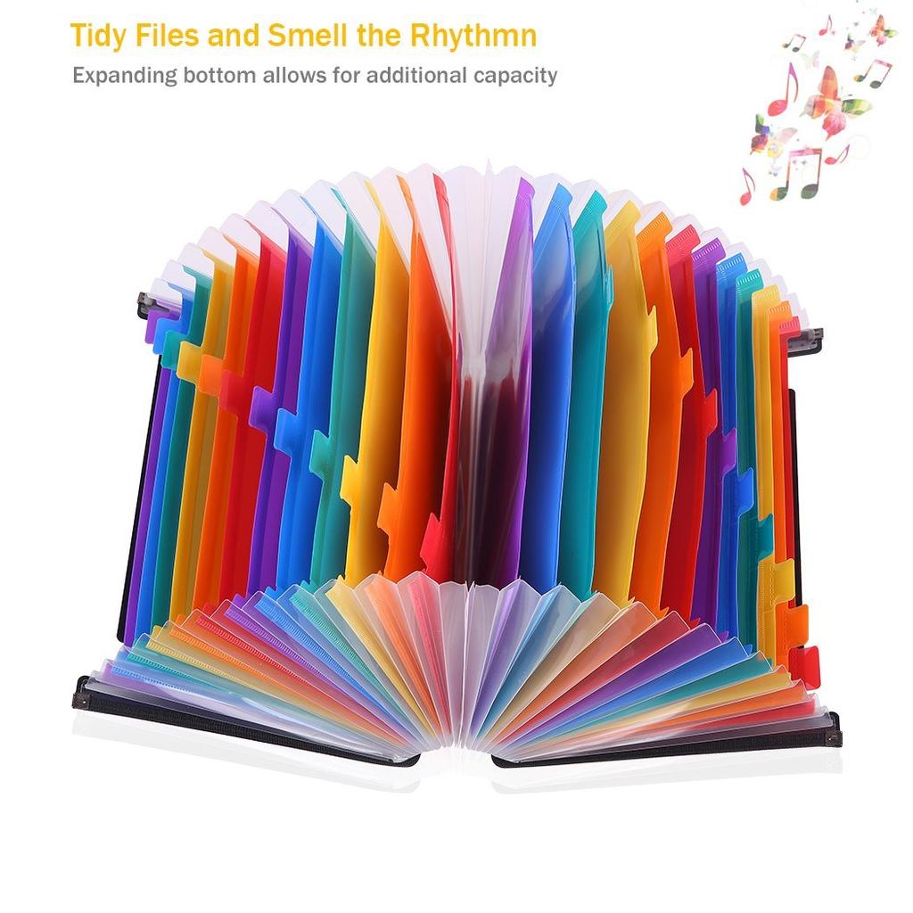 Expandable Legal Size Accordion File Folder, 24 Pockets by HitMyNeed