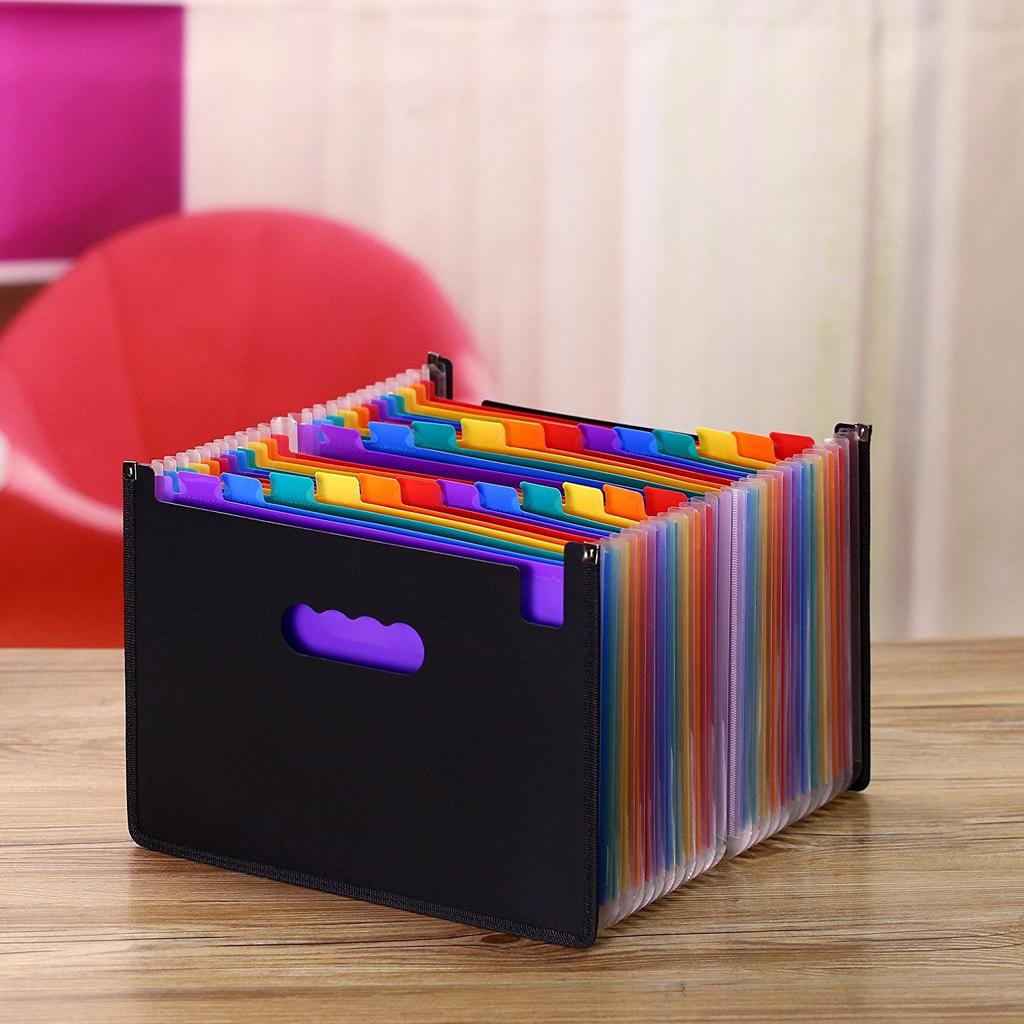 Expandable Legal Size Accordion File Folder, 24 Pockets by HitMyNeed