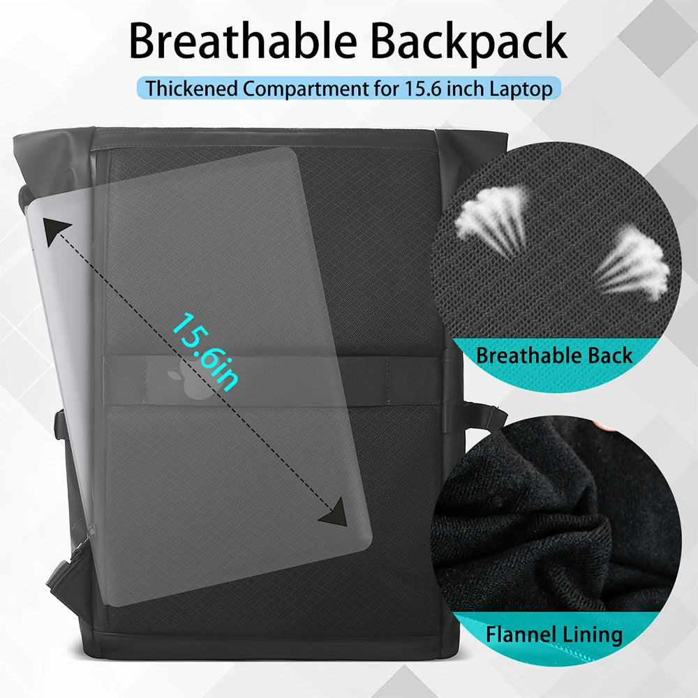 Expandable Travel Laptop Backpack 15.6" with USB Port by HitMyNeed