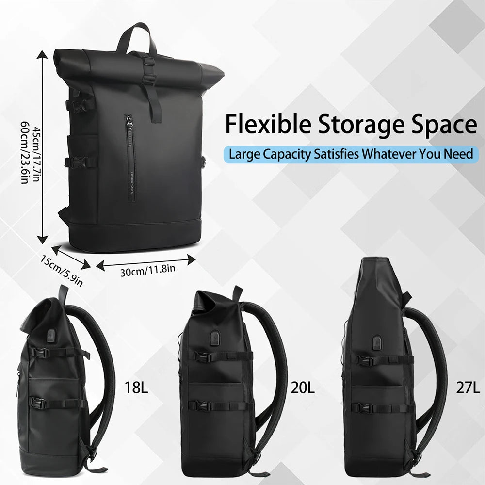 Expandable Travel Laptop Backpack 15.6" with USB Port by HitMyNeed