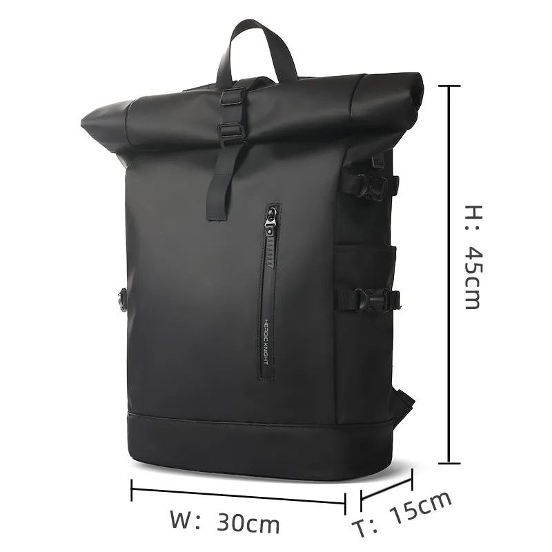 Expandable Travel Laptop Backpack 15.6" with USB Port black by HitMyNeed