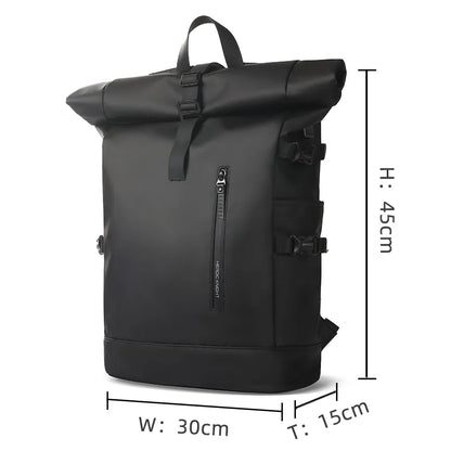 Expandable Travel Laptop Backpack 15.6" with USB Port black by HitMyNeed