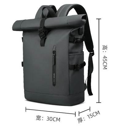 Expandable Travel Laptop Backpack 15.6" with USB Port gray by HitMyNeed