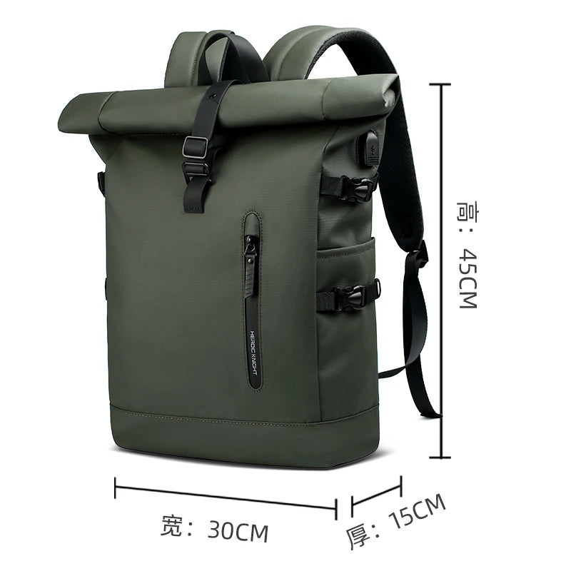 Expandable Travel Laptop Backpack 15.6" with USB Port green by HitMyNeed