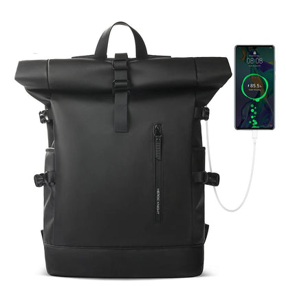 Expandable Waterproof Travel Backpack with USB Port by HitMyNeed