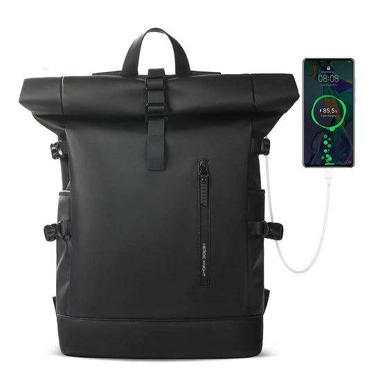 Expandable Waterproof Travel Backpack with USB Port by HitMyNeed
