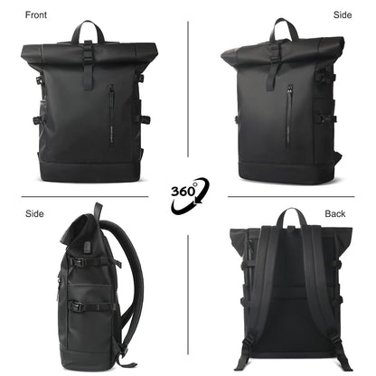 Expandable Waterproof Travel Backpack with USB Port by HitMyNeed
