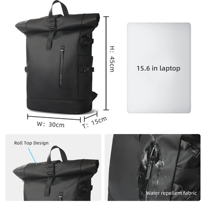 Expandable Waterproof Travel Backpack with USB Port by HitMyNeed